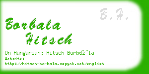 borbala hitsch business card